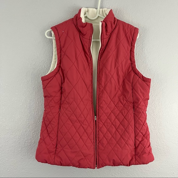 Izod Jackets & Coats Izod Vest Coat Pretty Pink Reversible Puffer